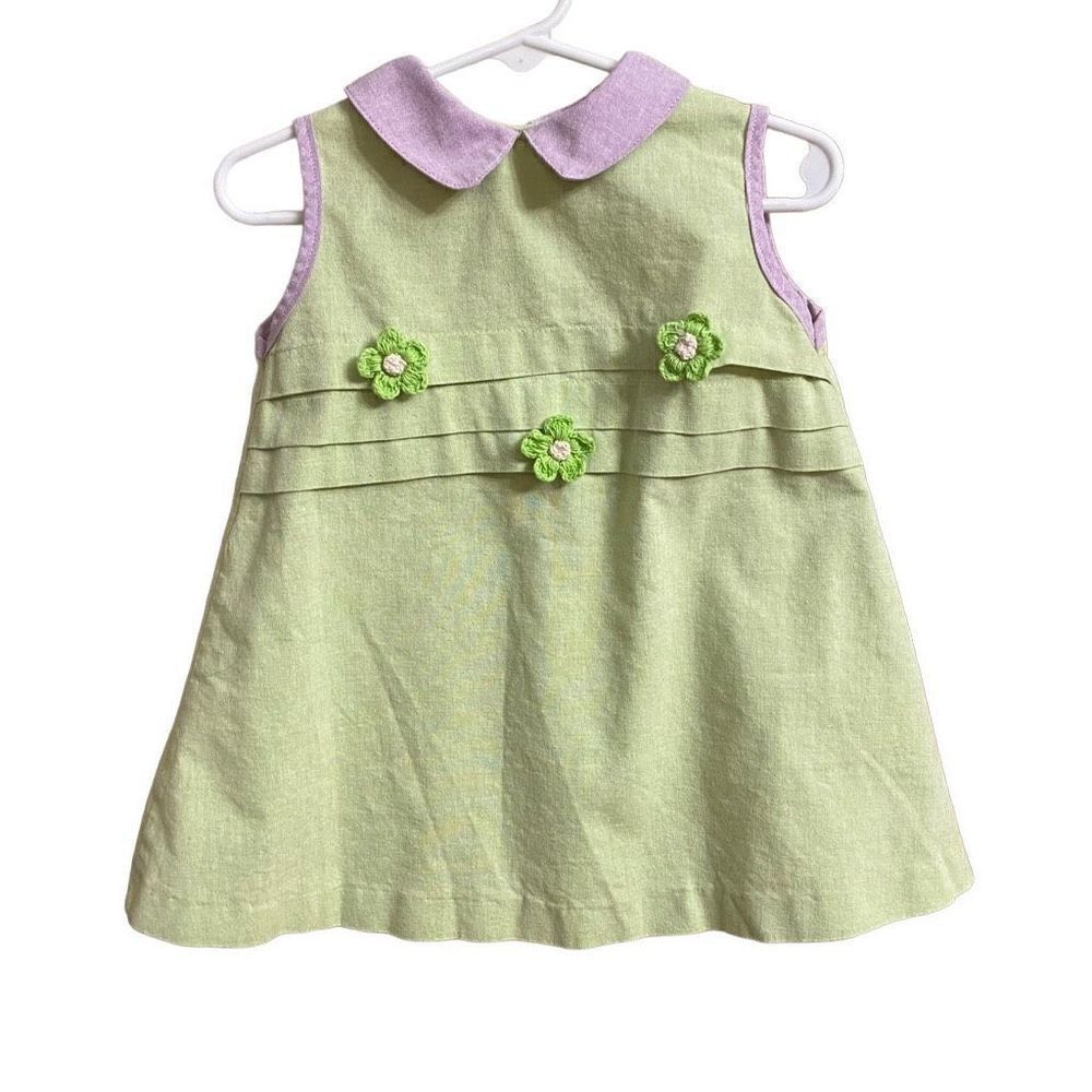 Vintage Pastel Green & Lavender Dress